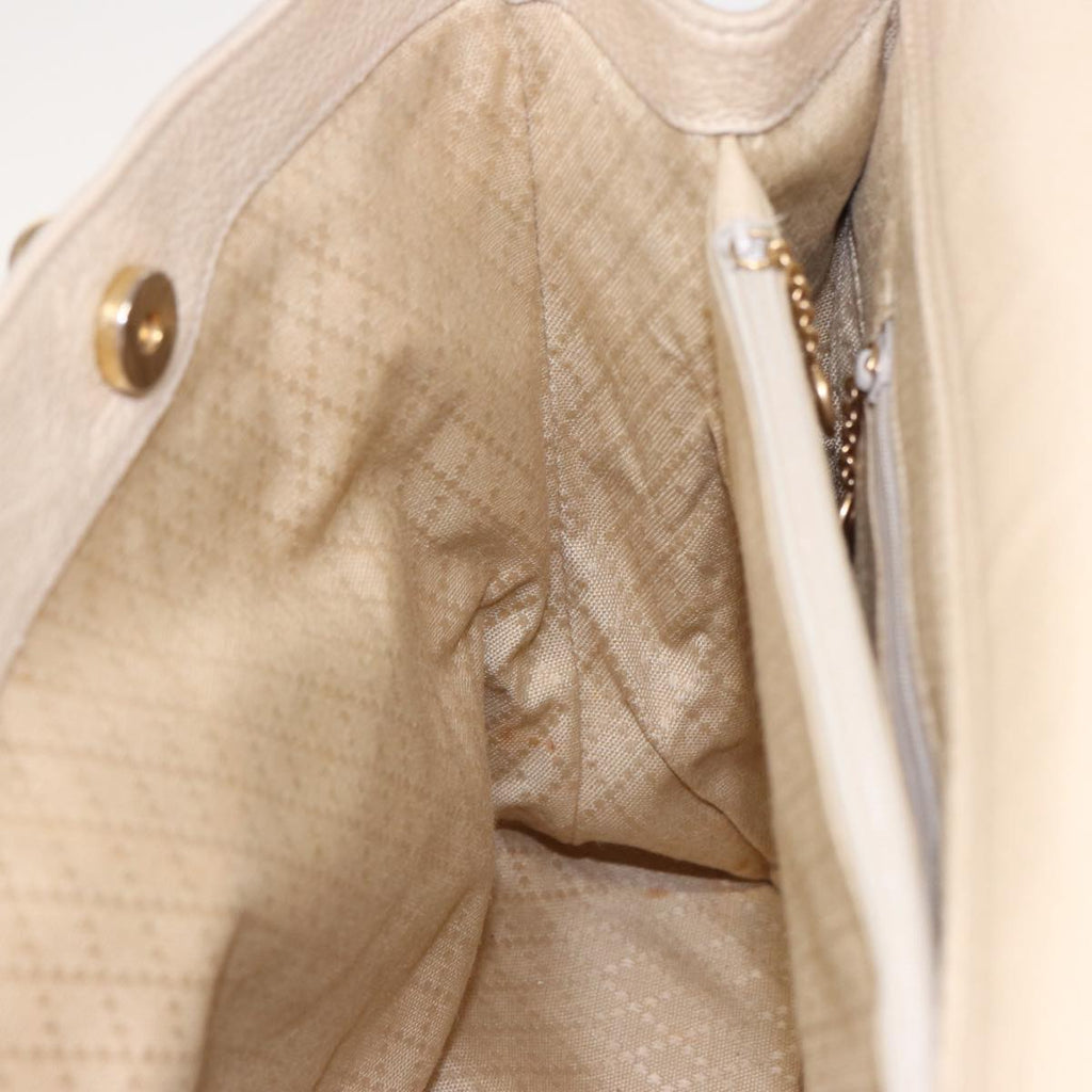 GUCCI Bamboo Tote Bag Suede 2way Beige 002 2855 0322 0 78245