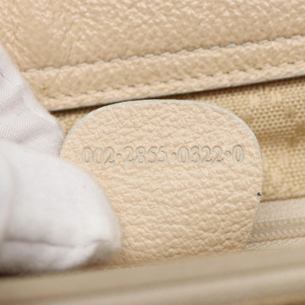GUCCI Bamboo Tote Bag Suede 2way Beige 002 2855 0322 0 78245