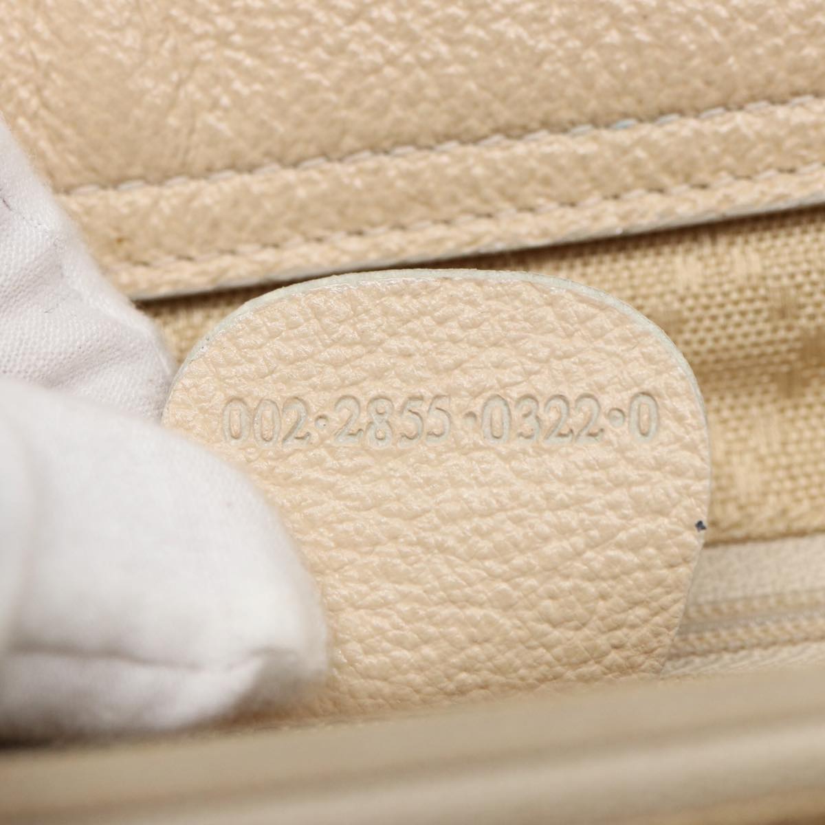 GUCCI Bamboo Tote Bag Suede 2way Beige 002 2855 0322 0 78245