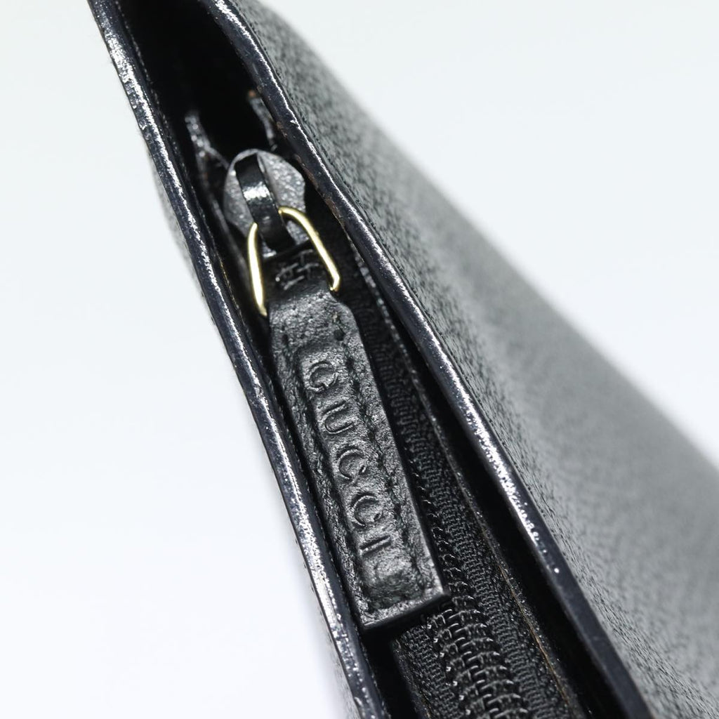 GUCCI Bamboo Shoulder Bag Leather Black 001 3006 78246