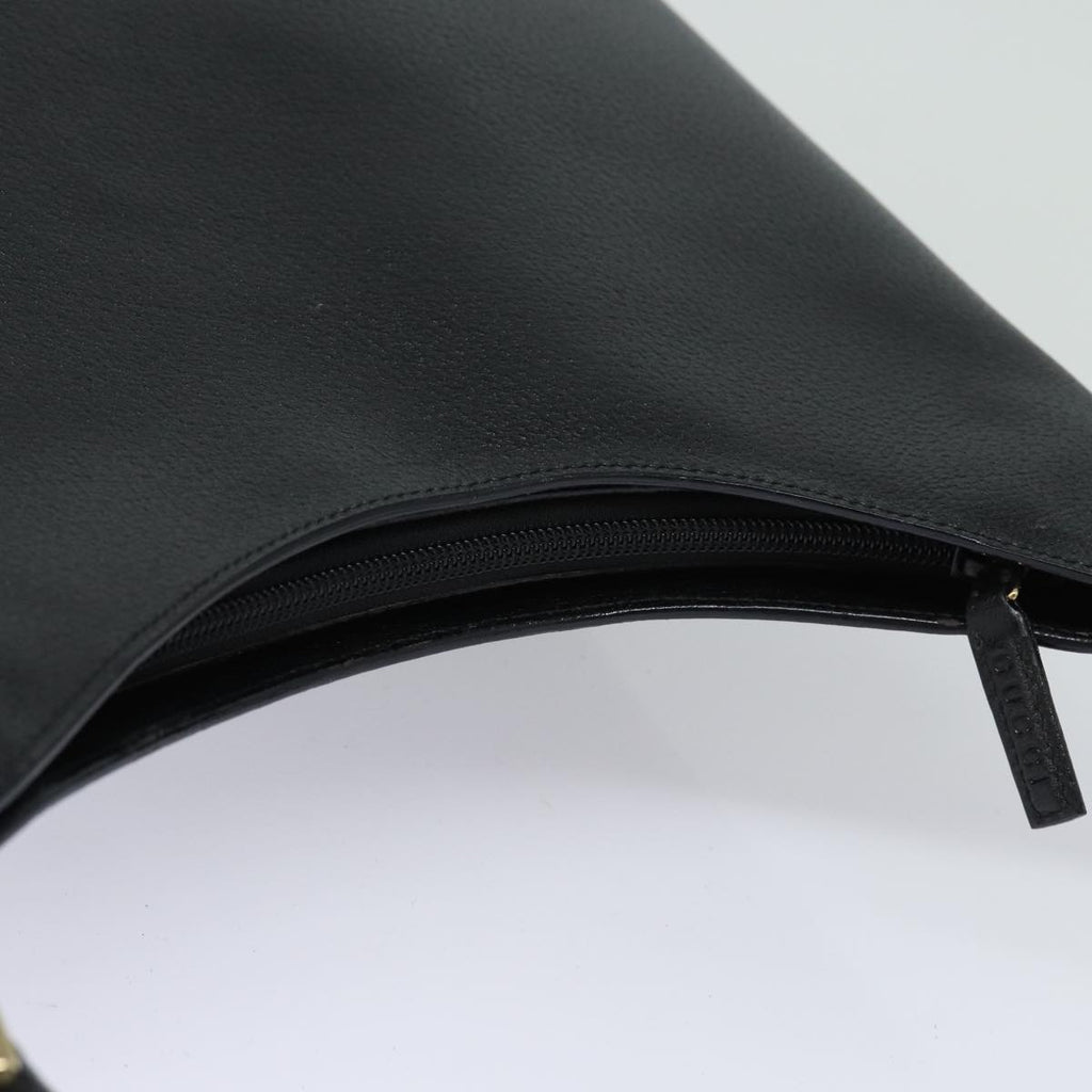 GUCCI Bamboo Shoulder Bag Leather Black 001 3006 78246