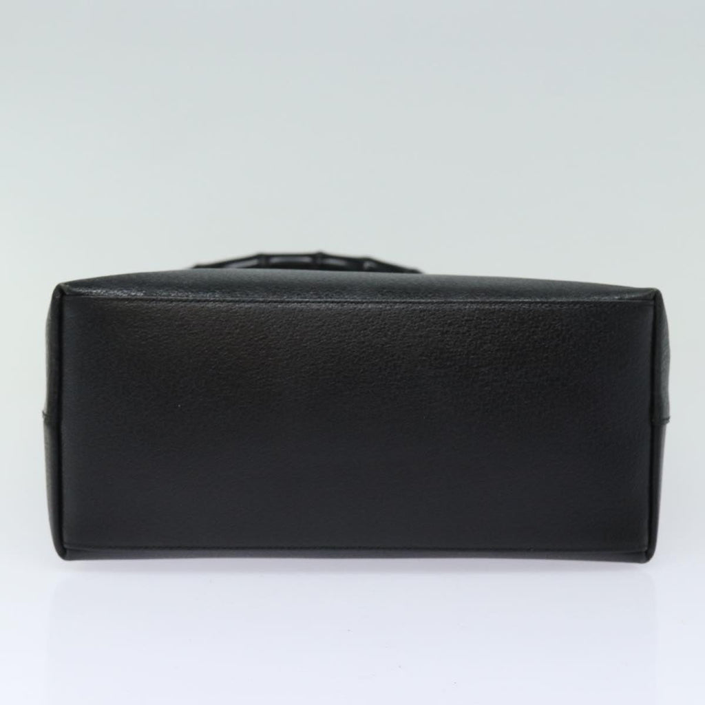 GUCCI Bamboo Shoulder Bag Leather Black 001 3006 78246