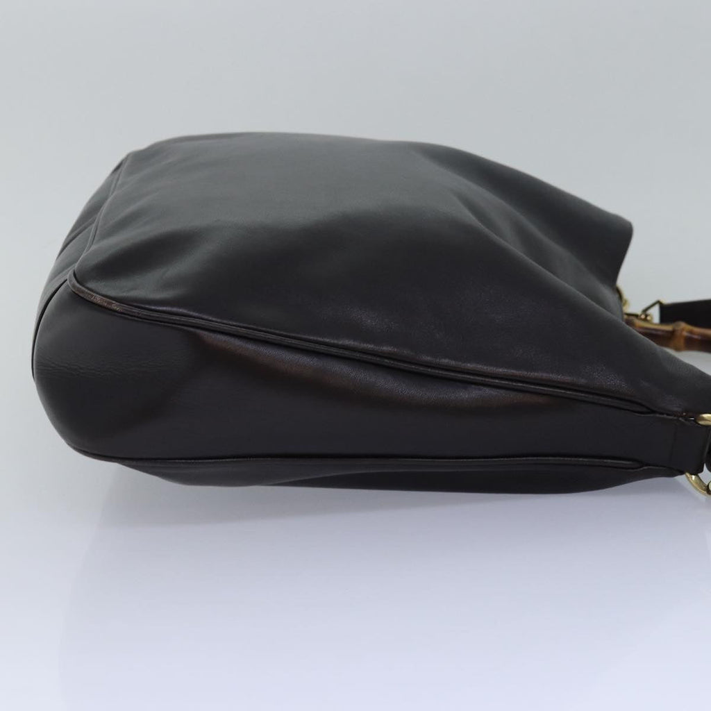 GUCCI Bamboo Shoulder Bag Leather Brown 001 1998 1577 78247