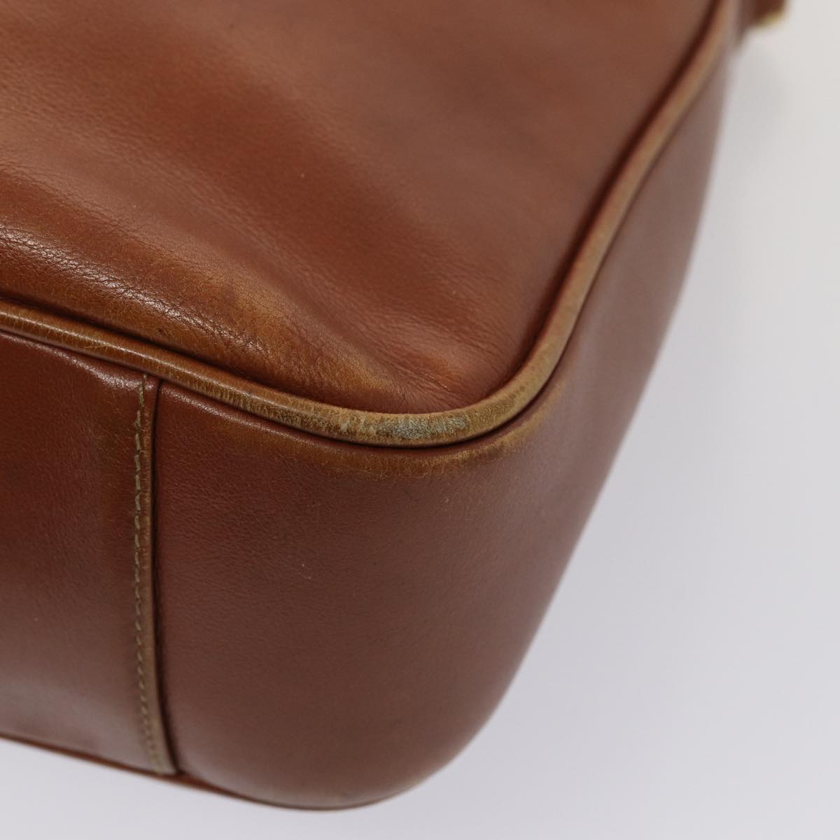 GUCCI Bamboo Shoulder Bag Leather 2way Brown 001 1638 78250