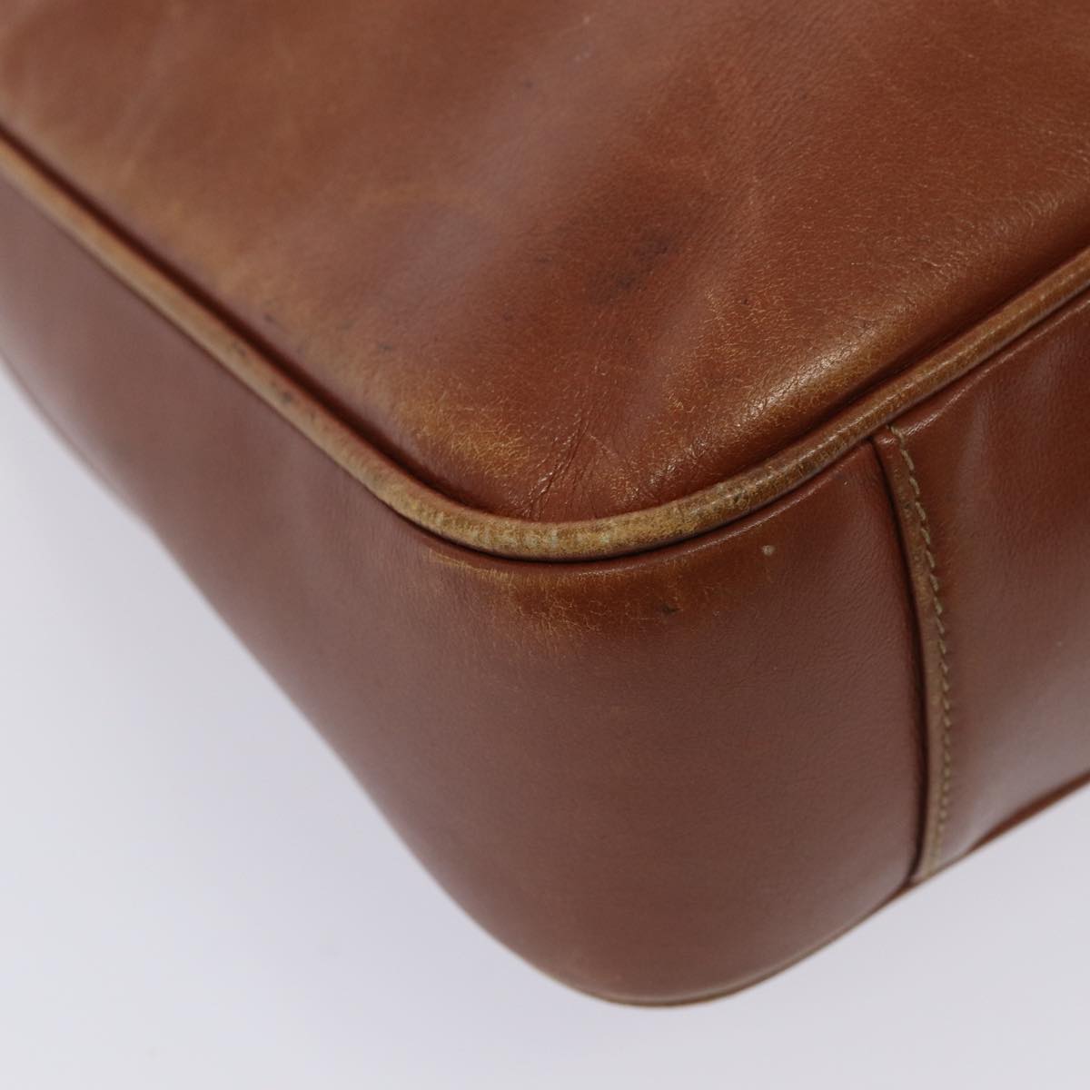 GUCCI Bamboo Shoulder Bag Leather 2way Brown 001 1638 78250