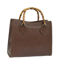 GUCCI Bamboo Tote Bag Leather Brown 002 1186 0260 78252