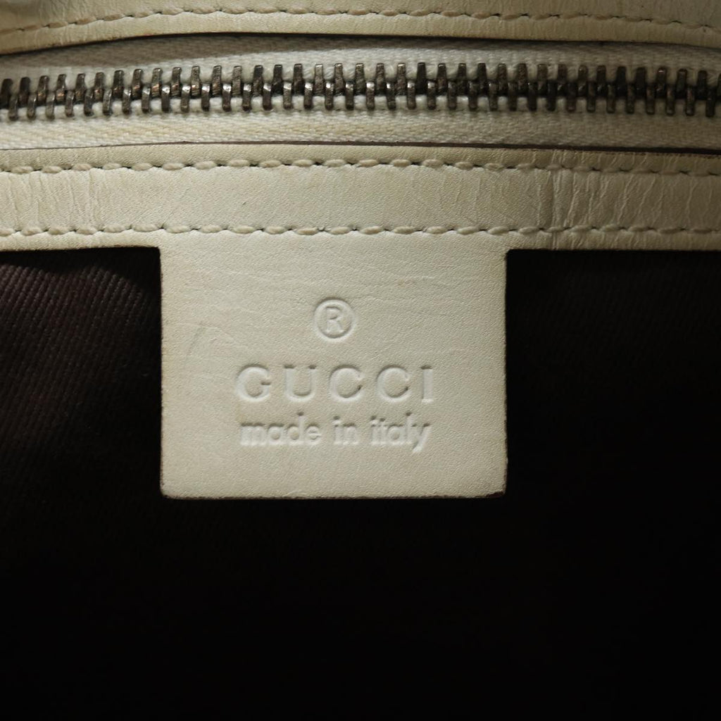 GUCCI GG Canvas Hand Bag Cream 107757 78253