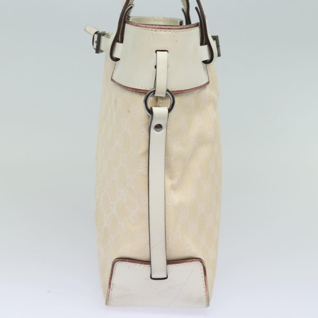 GUCCI GG Canvas Hand Bag Cream 107757 78253