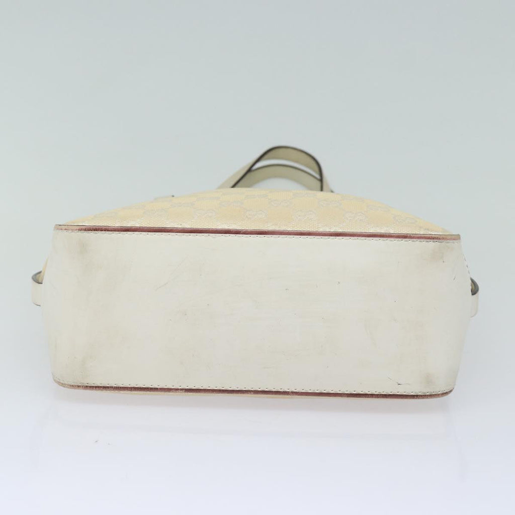 GUCCI GG Canvas Hand Bag Cream 107757 78253
