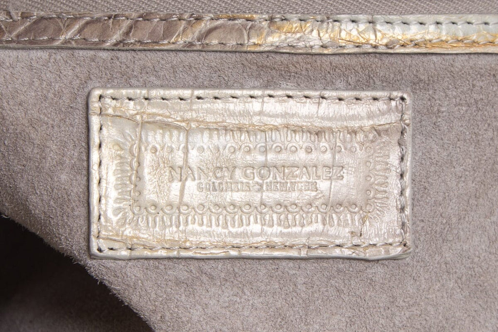 Nancy Gonzalez natural Caiman Crocodile Tote