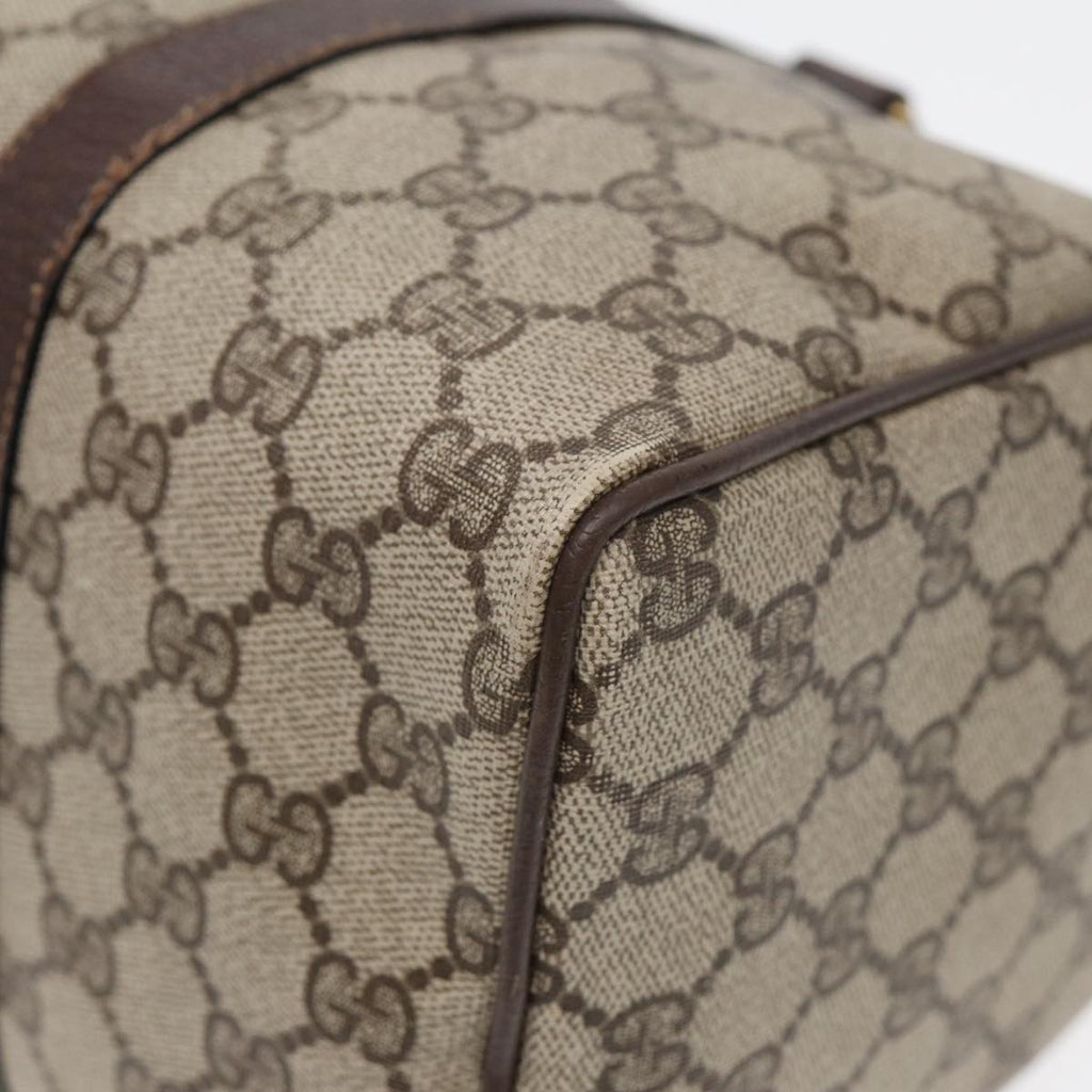 GUCCI GG Supreme Web Sherry Line Boston Bag PVC Beige Red 012 3842 78291
