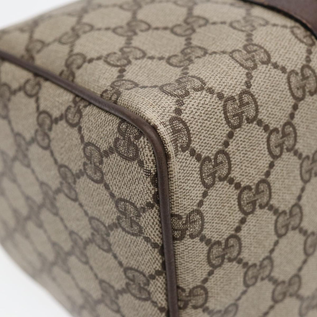 GUCCI GG Supreme Web Sherry Line Boston Bag PVC Beige Red 012 3842 78291