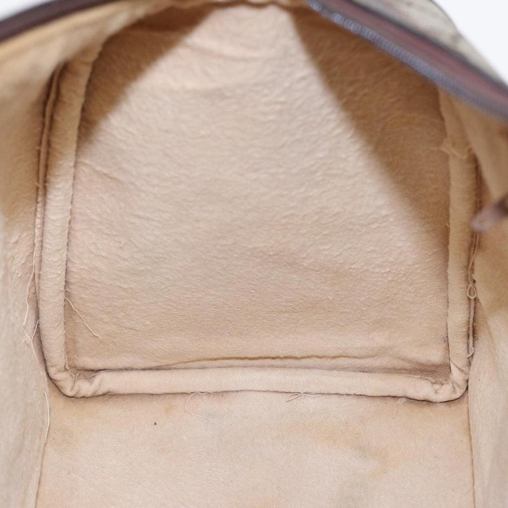 GUCCI GG Supreme Web Sherry Line Boston Bag PVC Beige Red 012 3842 78291