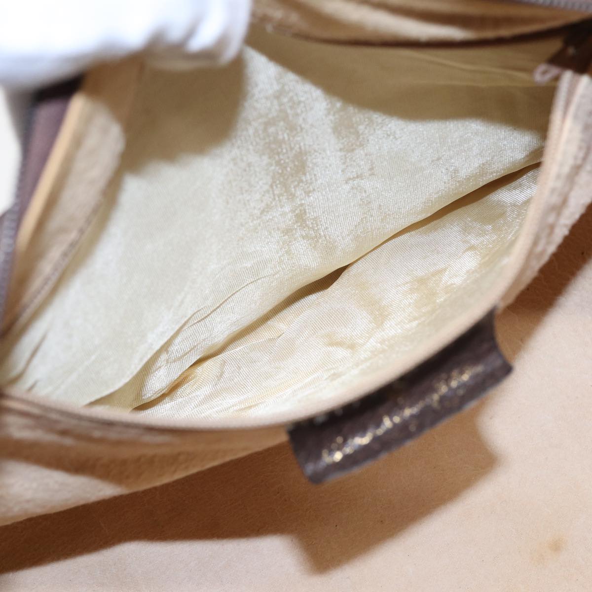 GUCCI GG Supreme Web Sherry Line Boston Bag PVC Beige Red 012 3842 78291