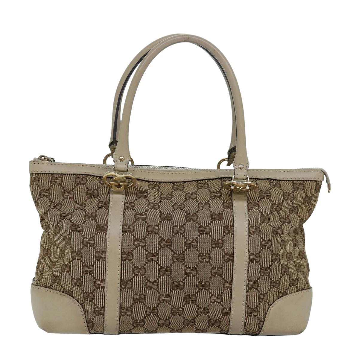 GUCCI GG Canvas Tote Bag Beige 257069 78293