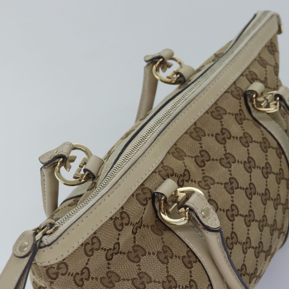 GUCCI GG Canvas Tote Bag Beige 257069 78293