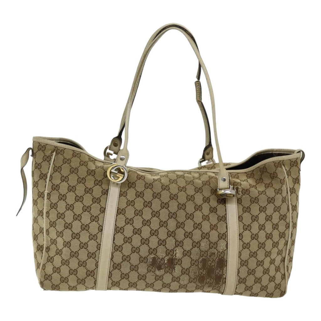 GUCCI GG Canvas Tote Bag Beige 232956 78299