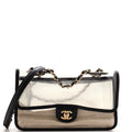 CHANEL Sand By The Sea Flap Bag PVC with Lambskin Medium