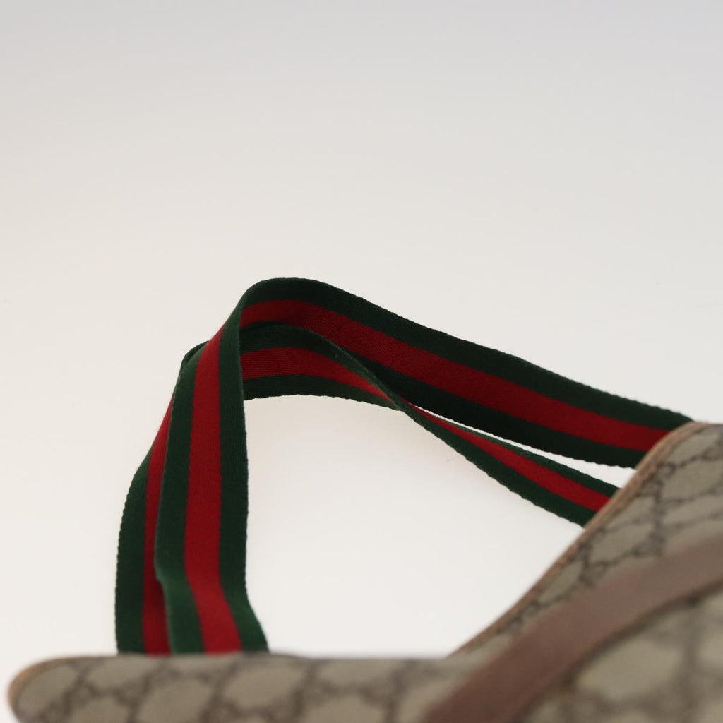 GUCCI GG Supreme Web Sherry Line Tote Bag PVC Beige Red 39 02 003 78340