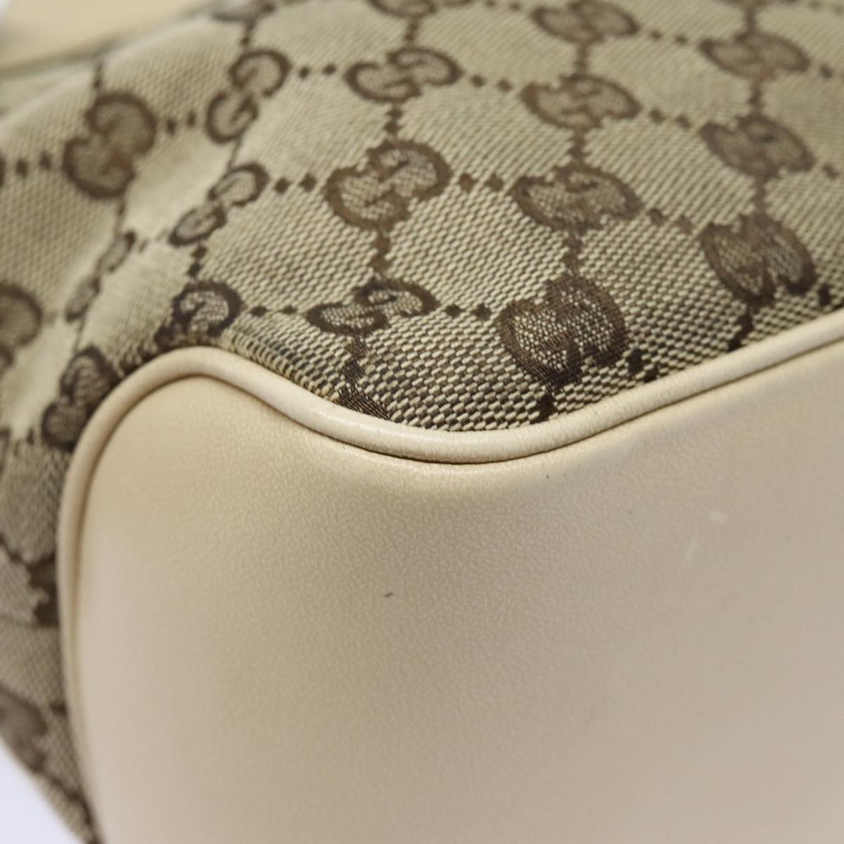GUCCI GG Canvas Shoulder Bag Beige 109143 78342
