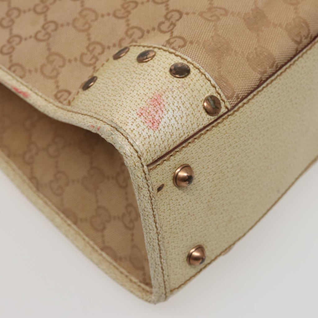 GUCCI GG Canvas Hand Bag Beige 124260 78343