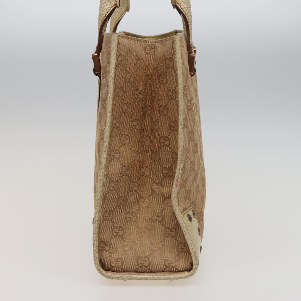 GUCCI GG Canvas Hand Bag Beige 124260 78343