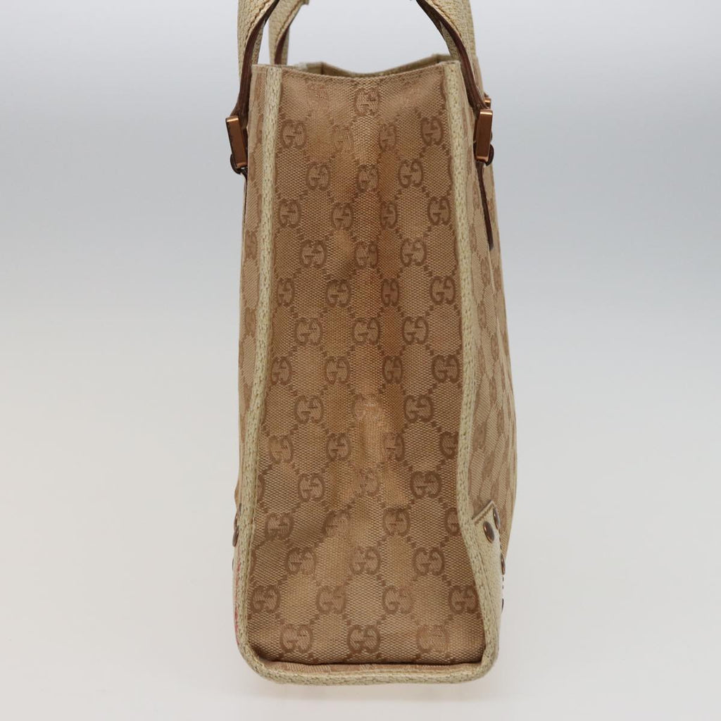 GUCCI GG Canvas Hand Bag Beige 124260 78343