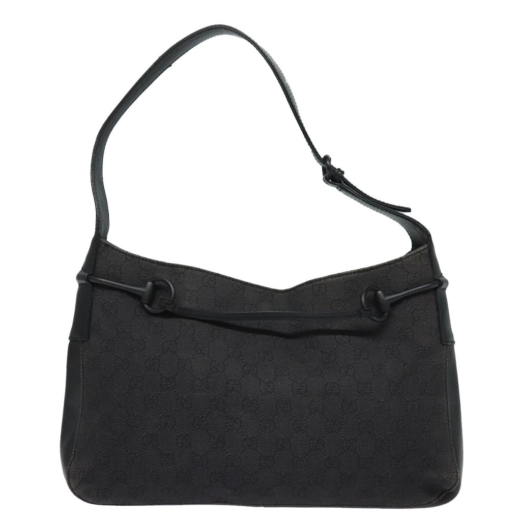 GUCCI GG Canvas Shoulder Bag Black 101975 78344