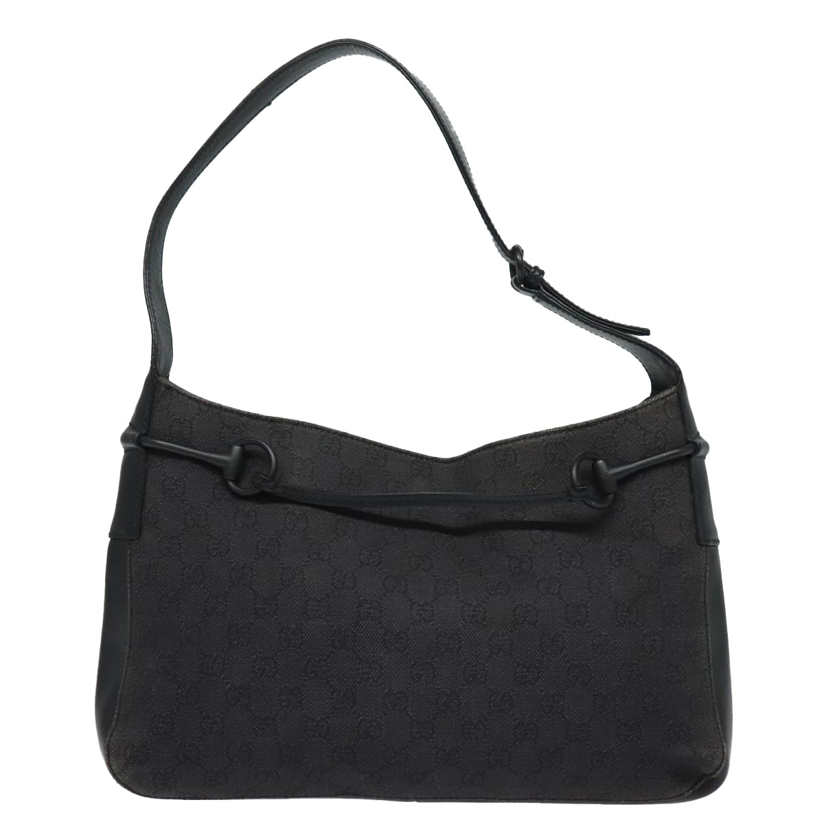 GUCCI GG Canvas Shoulder Bag Black 101975 78344
