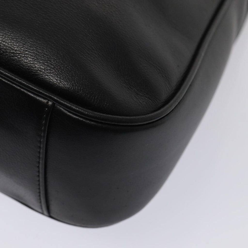 GUCCI Bamboo Shoulder Bag Leather 2way Black 001 1638 78346