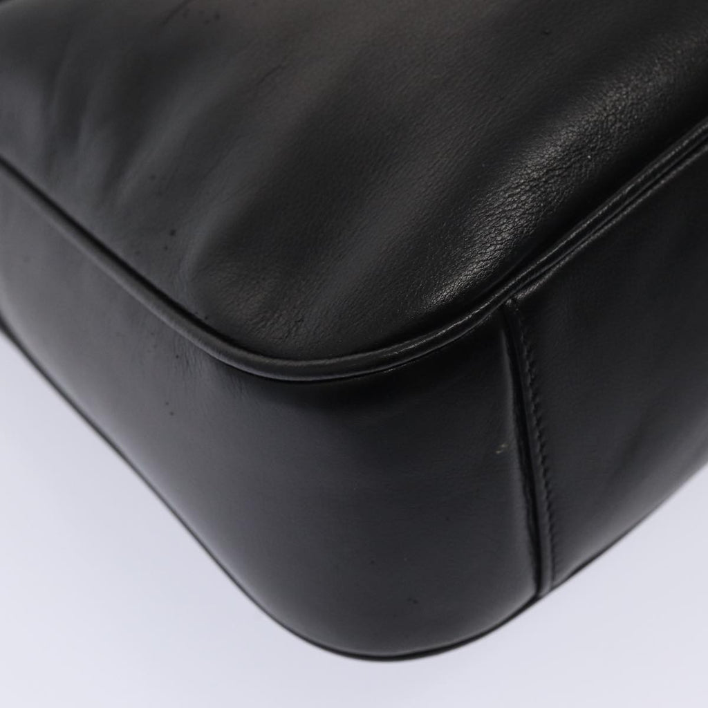 GUCCI Bamboo Shoulder Bag Leather 2way Black 001 1638 78346