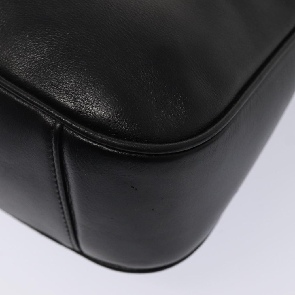 GUCCI Bamboo Shoulder Bag Leather 2way Black 001 1638 78346