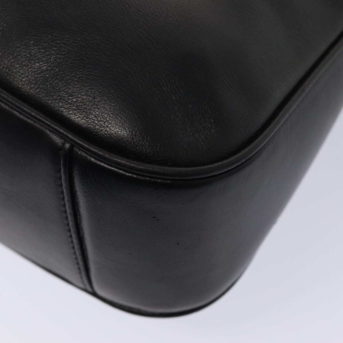GUCCI Bamboo Shoulder Bag Leather 2way Black 001 1638 78346