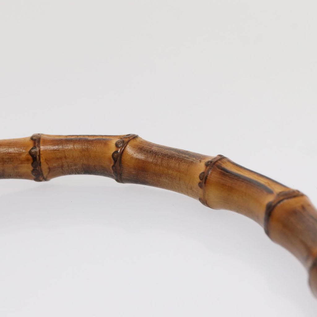 GUCCI Bamboo Shoulder Bag Leather 2way Black 001 1638 78346