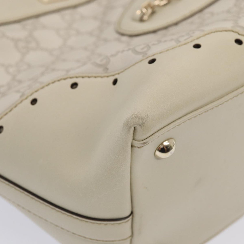 GUCCI GG Canvas Guccissima Tote Bag White 145993 78358