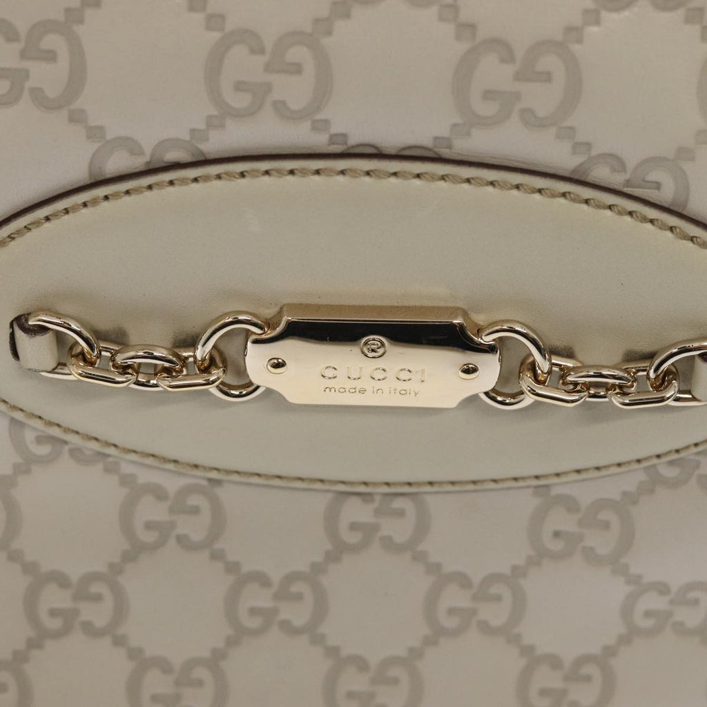 GUCCI GG Canvas Guccissima Tote Bag White 145993 78358