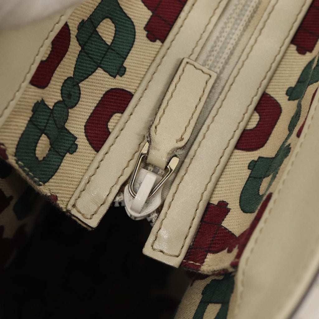GUCCI GG Canvas Guccissima Tote Bag White 145993 78358