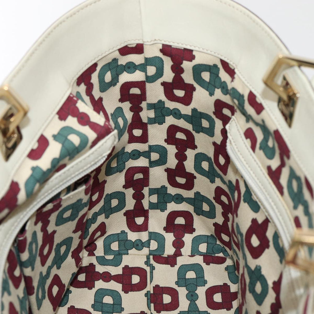 GUCCI GG Canvas Guccissima Tote Bag White 145993 78358