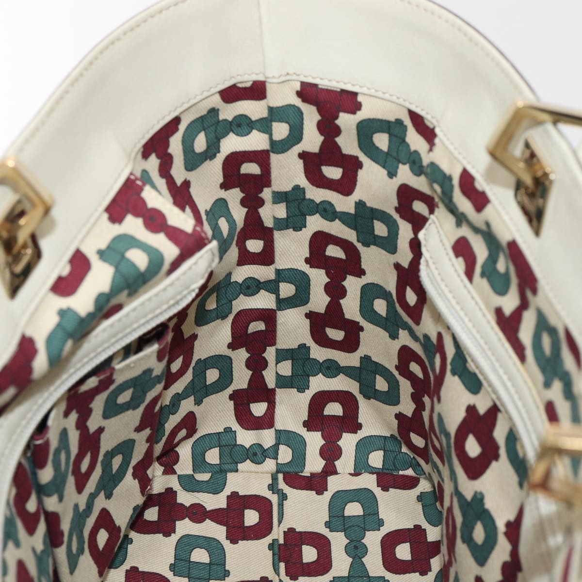 GUCCI GG Canvas Guccissima Tote Bag White 145993 78358