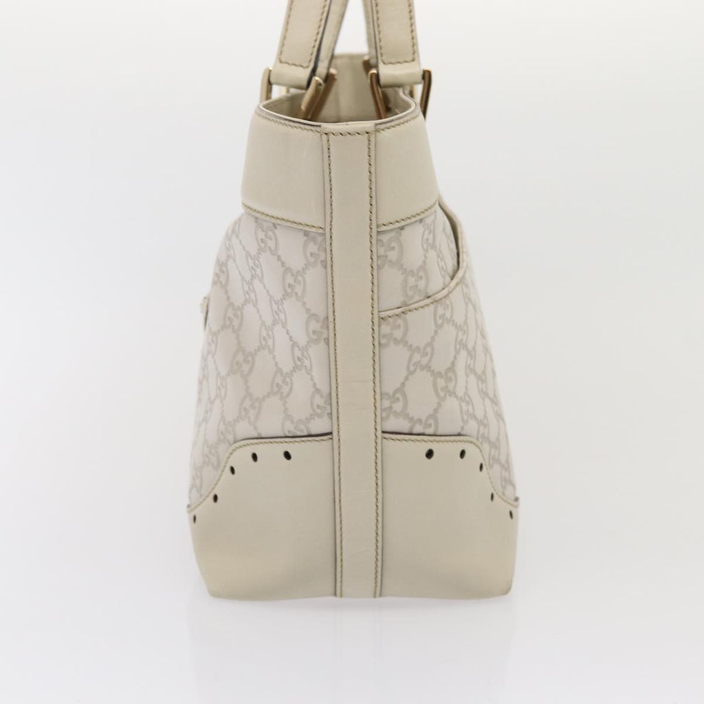 GUCCI GG Canvas Guccissima Tote Bag White 145993 78358