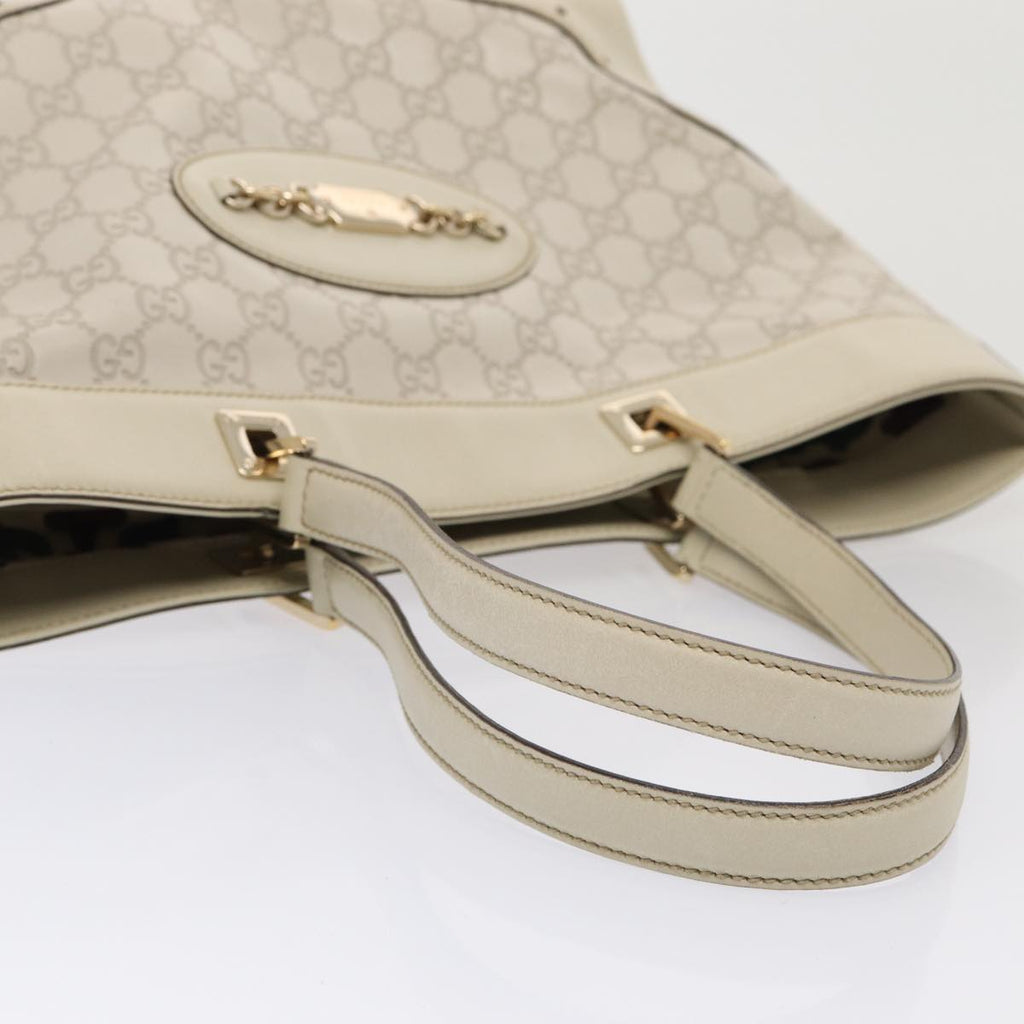 GUCCI GG Canvas Guccissima Tote Bag White 145993 78358