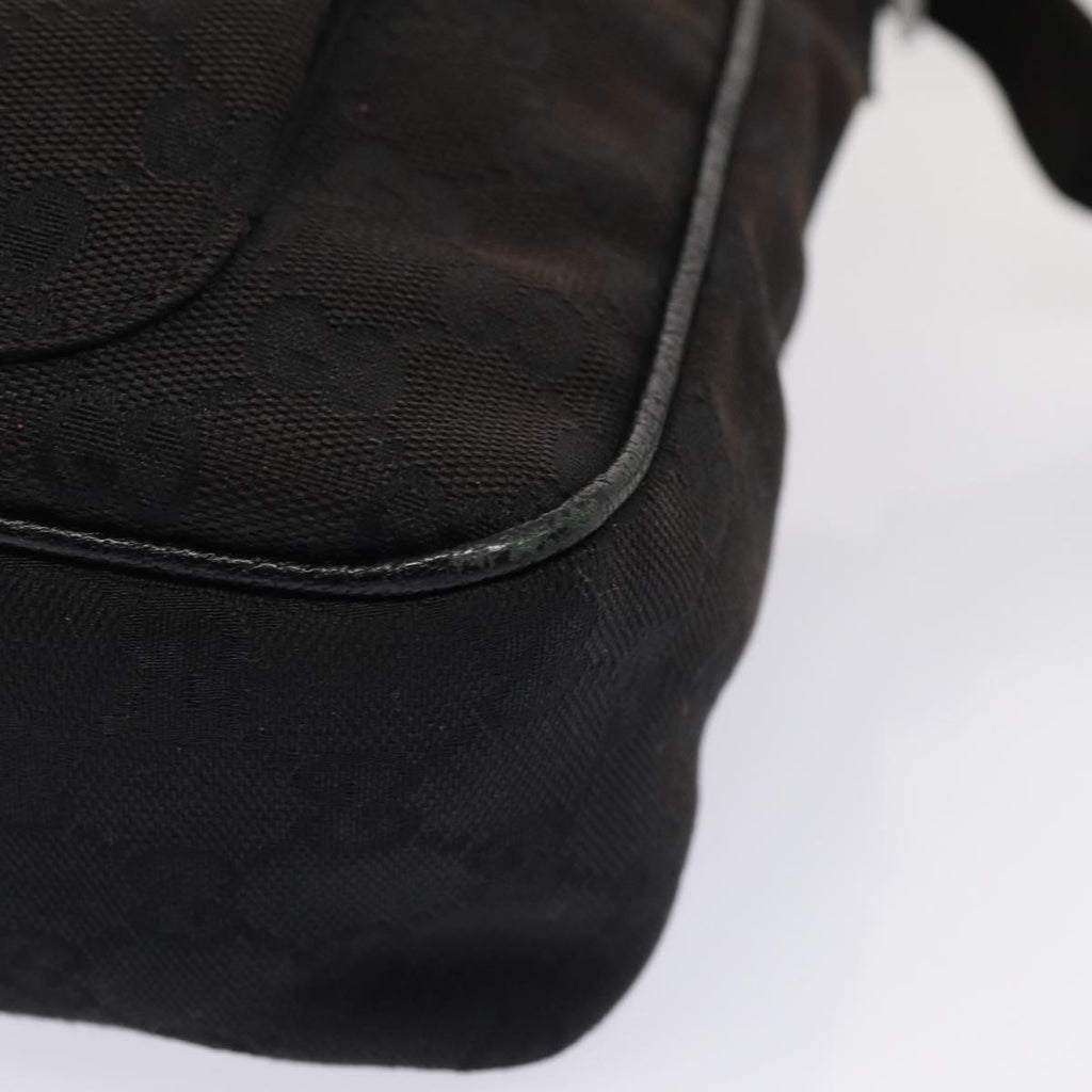 GUCCI GG Canvas Shoulder Bag Black 131211 78361