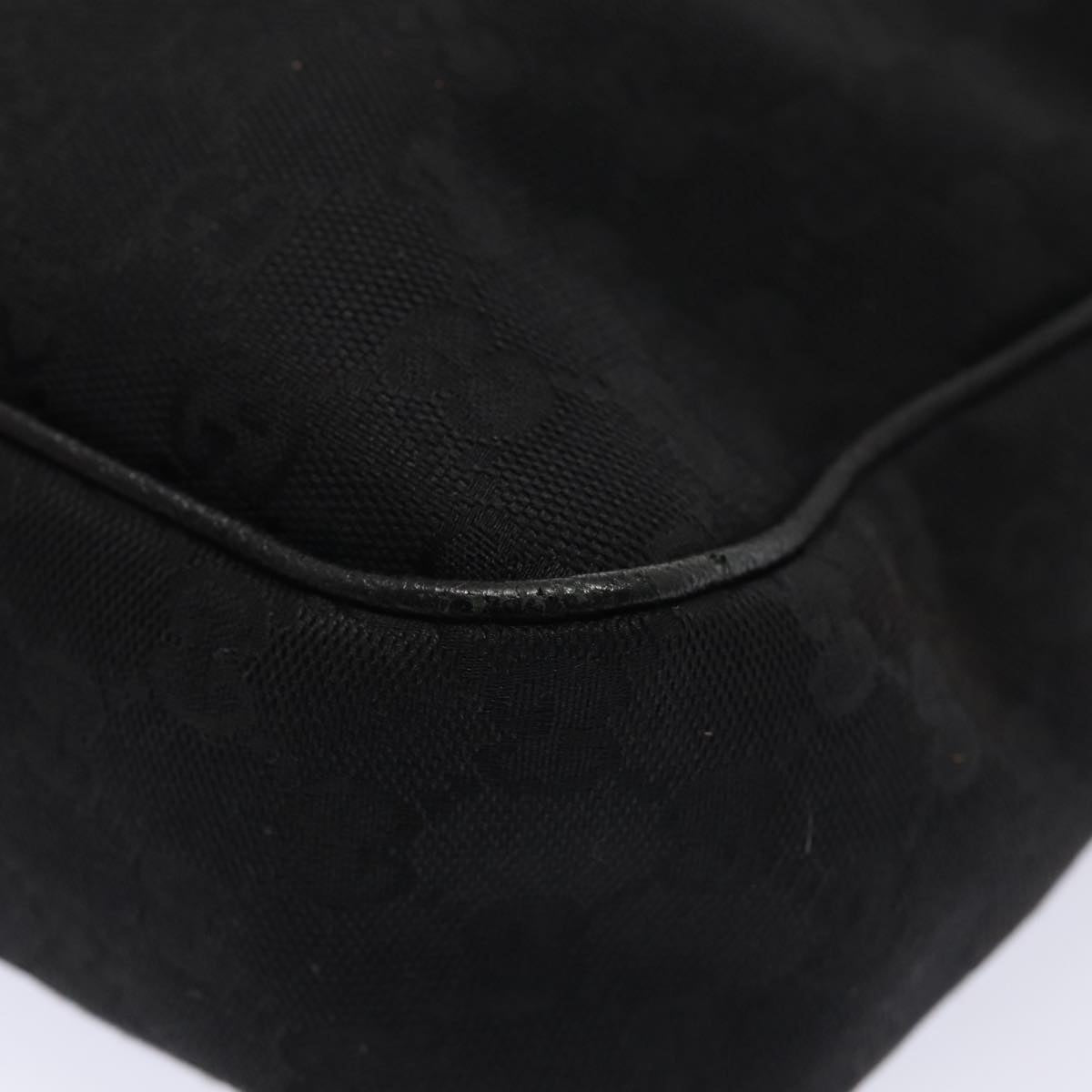 GUCCI GG Canvas Shoulder Bag Black 131211 78361