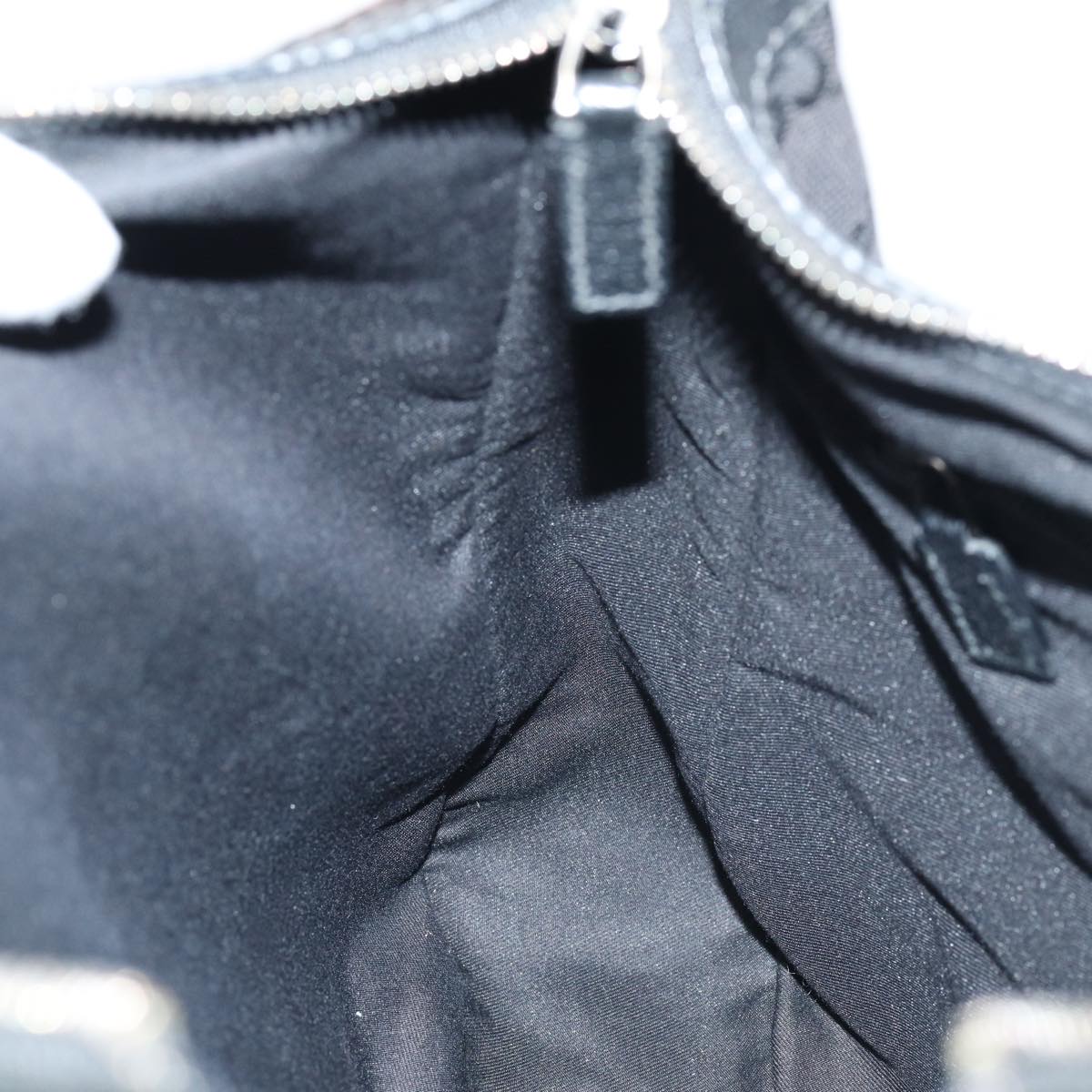 GUCCI GG Canvas Shoulder Bag Black 131211 78361