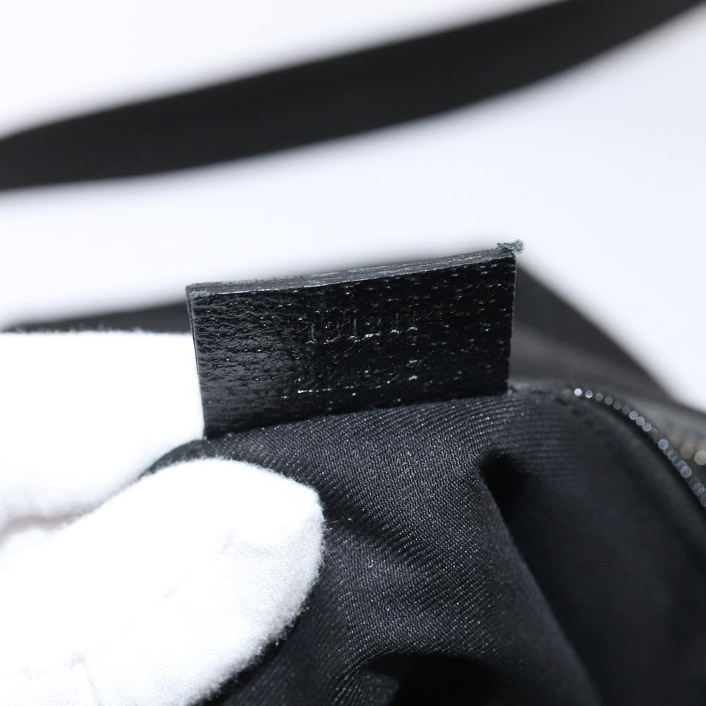 GUCCI GG Canvas Shoulder Bag Black 131211 78361
