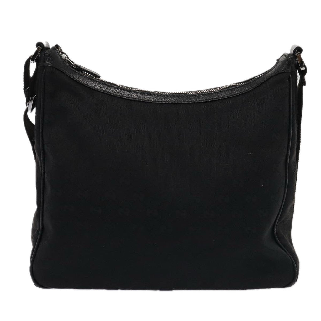 GUCCI GG Canvas Shoulder Bag Black 131211 78361