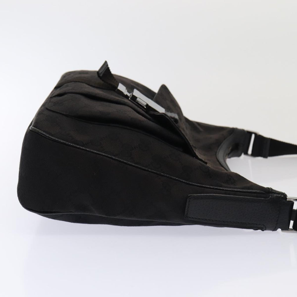 GUCCI GG Canvas Shoulder Bag Black 131211 78361