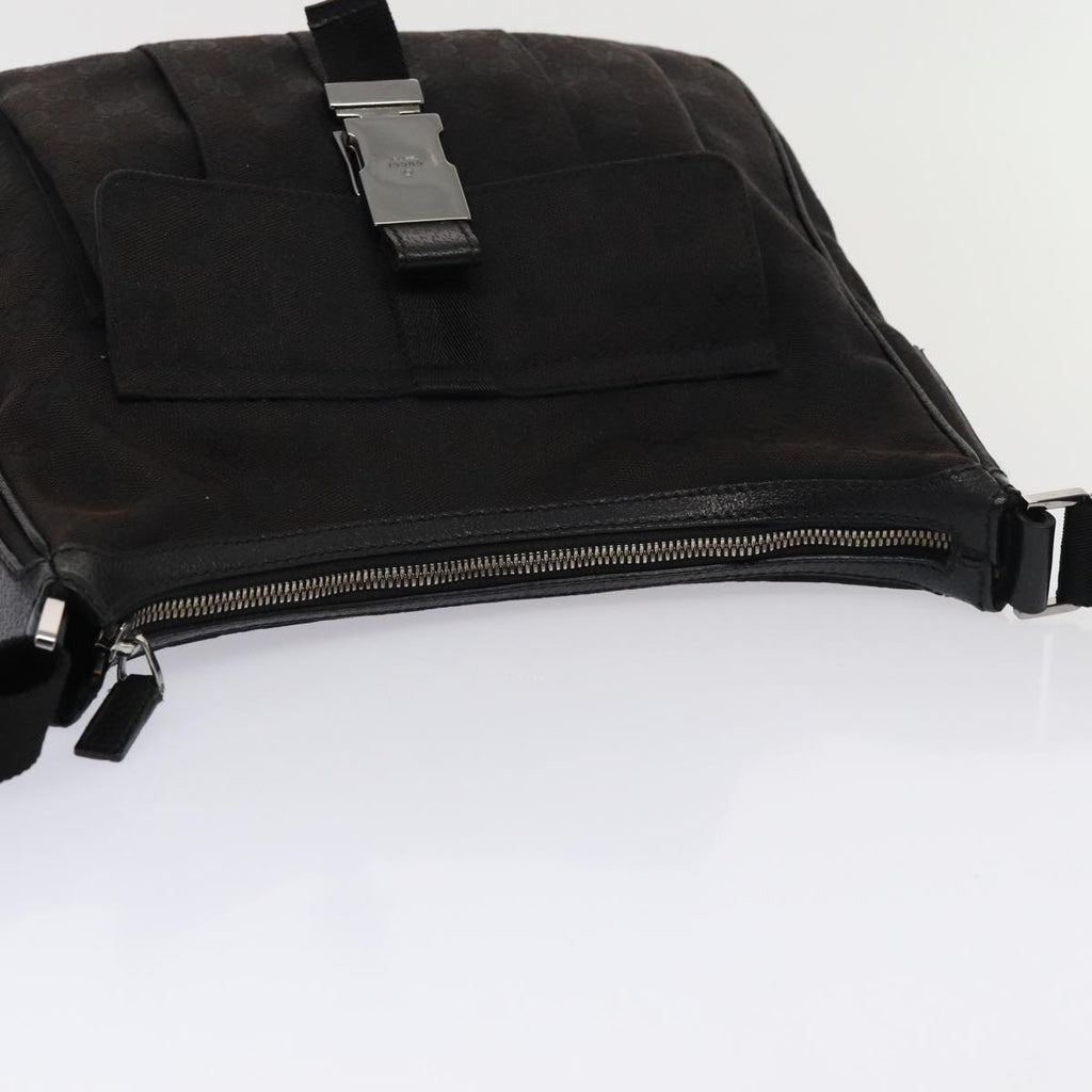 GUCCI GG Canvas Shoulder Bag Black 131211 78361