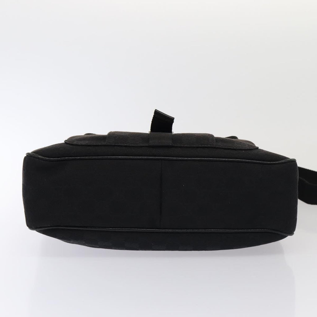 GUCCI GG Canvas Shoulder Bag Black 131211 78361