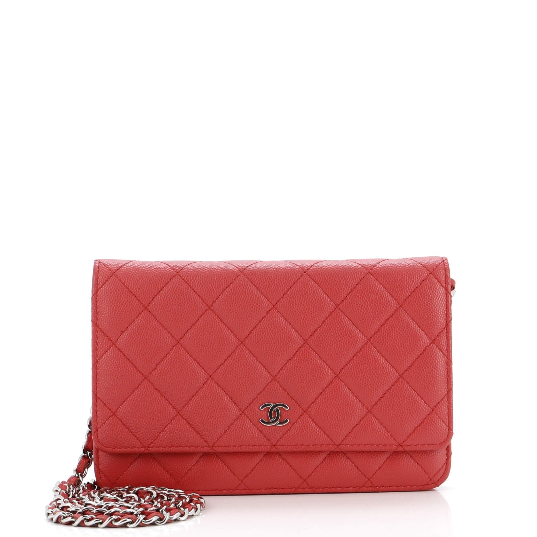 CHANEL Wallet on Chain Quilted Iridescent Caviar